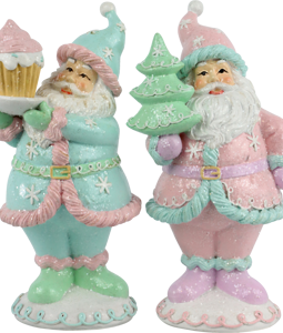 3306 SANTA CLAUS CANDY XMAS S/2